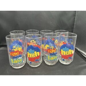 Diet Pepsi "You Got the Right One Baby Uh Huh" Drinking Glasses Vintage Set of 8